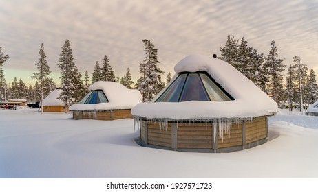 Glass Igloo In Lapland  Finland 