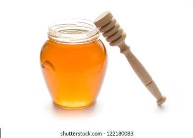 Glass Jar Full Honey Wooden Honey Stock Photo 254272993 | Shutterstock