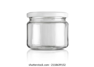 Glass jar isolated on white background with clipping path - Shutterstock ID 2118639152