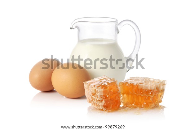 Download Glass Jug Milk Two Eggs Yellow Stock Photo Edit Now 99879269 PSD Mockup Templates