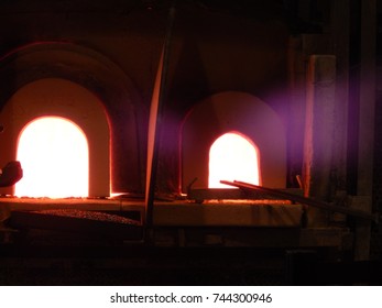 A Glass Kiln In Murano Italy