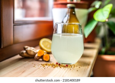 Glass Of Kombucha Water Kefir