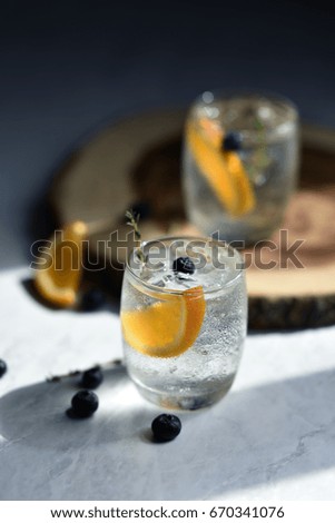 Glass of lemon soda