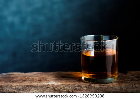 
Glass with liquor