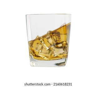 glass for liquor Translucent elements are made of glass, empty objects are placed separately on a white background.