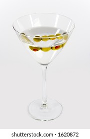glass of martini with olives - Shutterstock ID 1620872