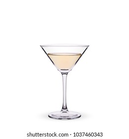 Glass With Martini On A White Background