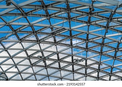 Glass Metal Framed Roof Modern Building Stock Photo 2193142557 ...