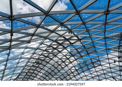 Glass Metal Framed Roof Modern Building Stock Photo 2194327597 ...