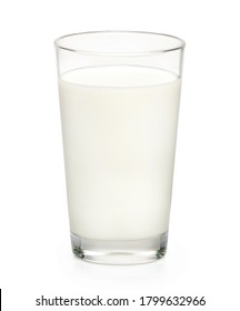 Glass of milk isolated on white background - Shutterstock ID 1799632966