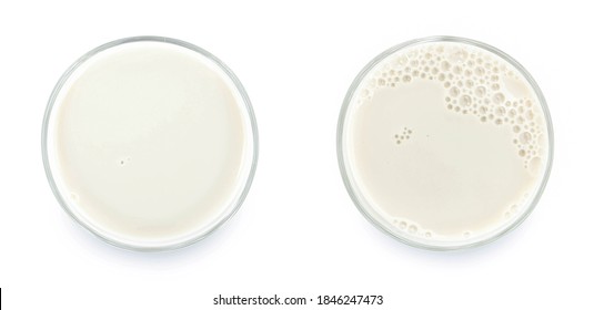 Premium Photo  Glass of milk isolated on white