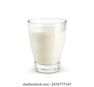 Glass of milk isolated on white background - Powered by Shutterstock