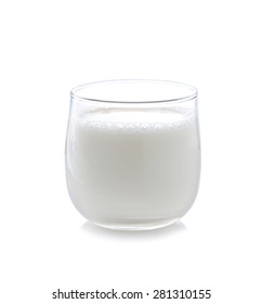 Glass Of Milk Isolated On White