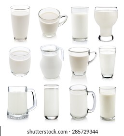 Glass Of Milk Isolated On White