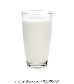 Glass Of Milk Isolated On White