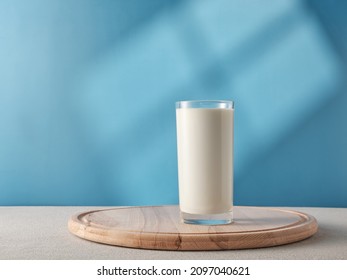 Glass Of Milk On The Kitchen Table