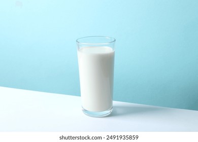 Glass of milk on the table