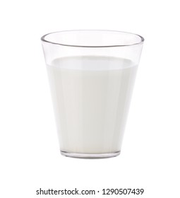 Glass Of Milk On White Background