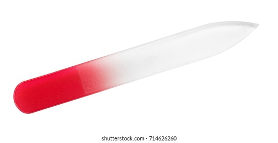 Glass Nail File On Isolated White Background