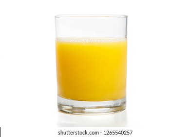 A Glass Of Orange Juice Close Up Shot. 