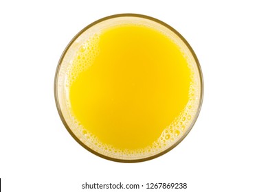 A Glass Of Orange Juice Close Up Shot. 