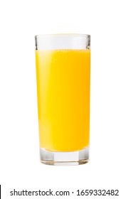 Glass Of Orange Juice On White Background