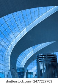 Glass panel window with unique structure