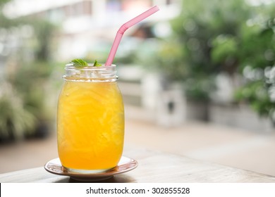 A Glass Of Passion Fruit Juice