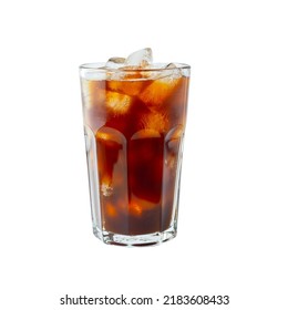Glass of Pepsi isolated on a white background 