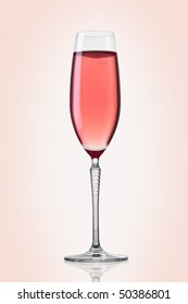 Glass Of Pink Champagne