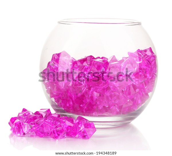 Glass Pink Decorative Stones Isolated On Stock Photo Edit Now