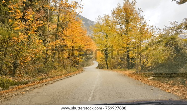 glass rain road\
autumn winter driving\
colors