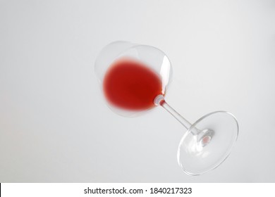 Glass With Red Wine, Bottom View.