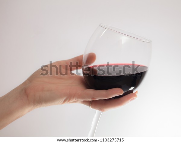 Glass Red Wine Day May Have Food And Drink Stock Image