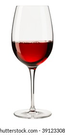 Glass Of Red Wine Isolated On White Background