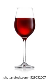 Glass Of The Red Wine Isolated On White Background