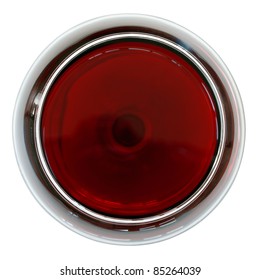 Glass Of Red Wine Isolated On White Background