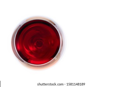 Glass Of Red Wine On White Background