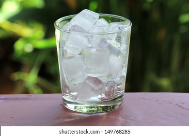 A Glass Of Refreshing Ice Cube