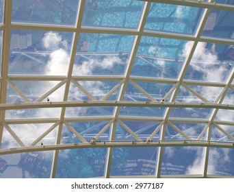 Glass Roof Enclosure Over Indoor Pool And Spa