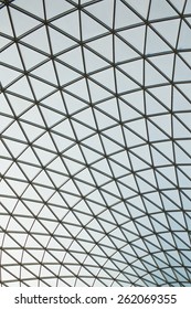 Glass Roof On The Atrium Of The British Museum In London, England