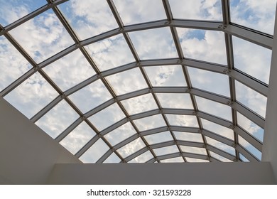 Glass Roof Sky Clouds