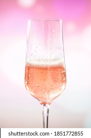 Glass Of Rose Sparkling Wine