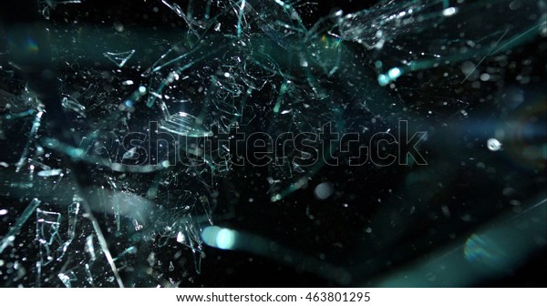 Glass shards\
fragmenting