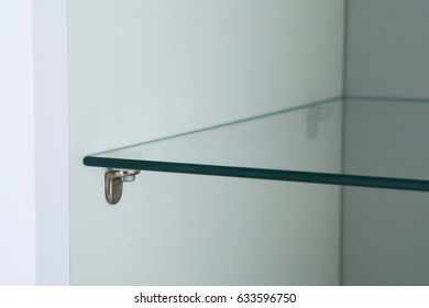 Glass Shelf Rack Mount Shelves Fasteners Stock Photo 633596750 ...