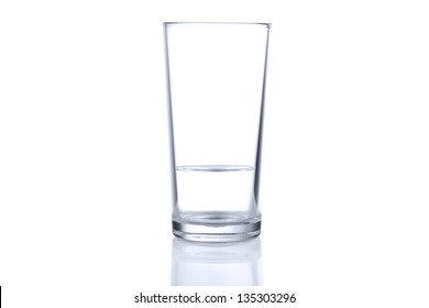 Glass Small Amount Water On White Stock Photo 135303296 | Shutterstock