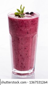 Glass Of Smoothie On A White Background