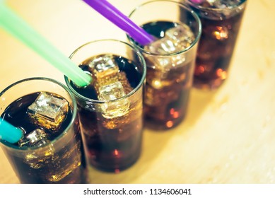 Glass Soda Waters Sweetened Carbonated Drink Stock Photo 1134606041 ...