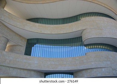 glass and stone curves. national museum of the american indian, washington, dc.