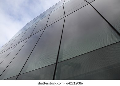 Glass Structure With Sky Reflection